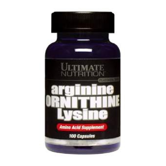 Ultimate Nutrition Amino Arginine Ornithine Lysine 100 таб / 100 tab