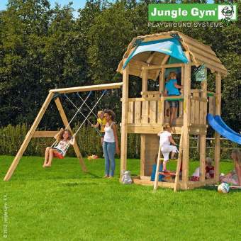 Детский городок Jungle Gym Barn + SwingModule Xtra