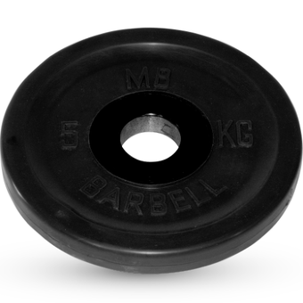 Диск BARBELL Евро-классик 5 кг обрезиненный черный